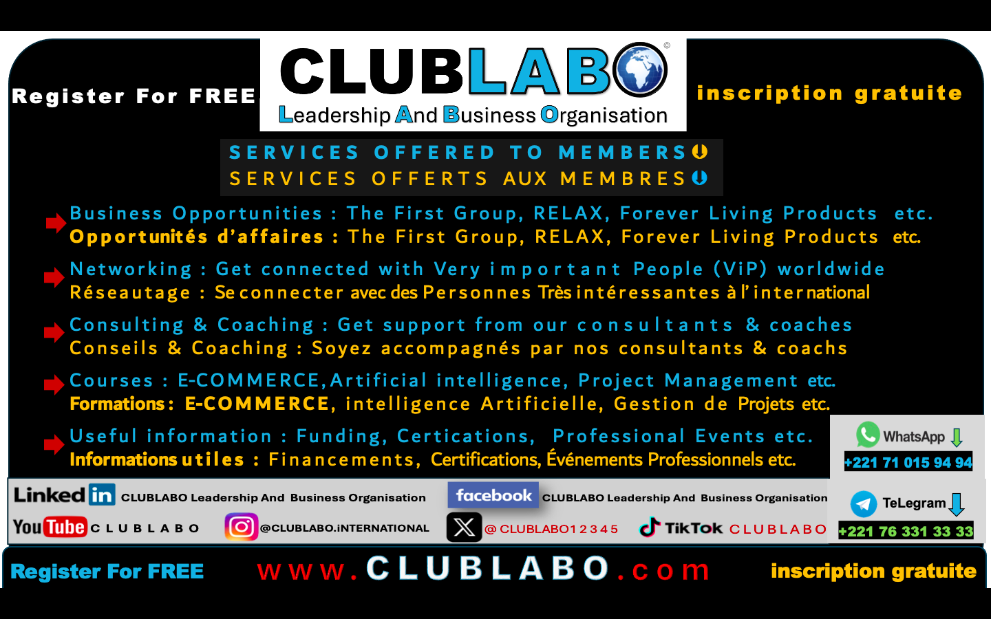 Services CLUBLABO 2026