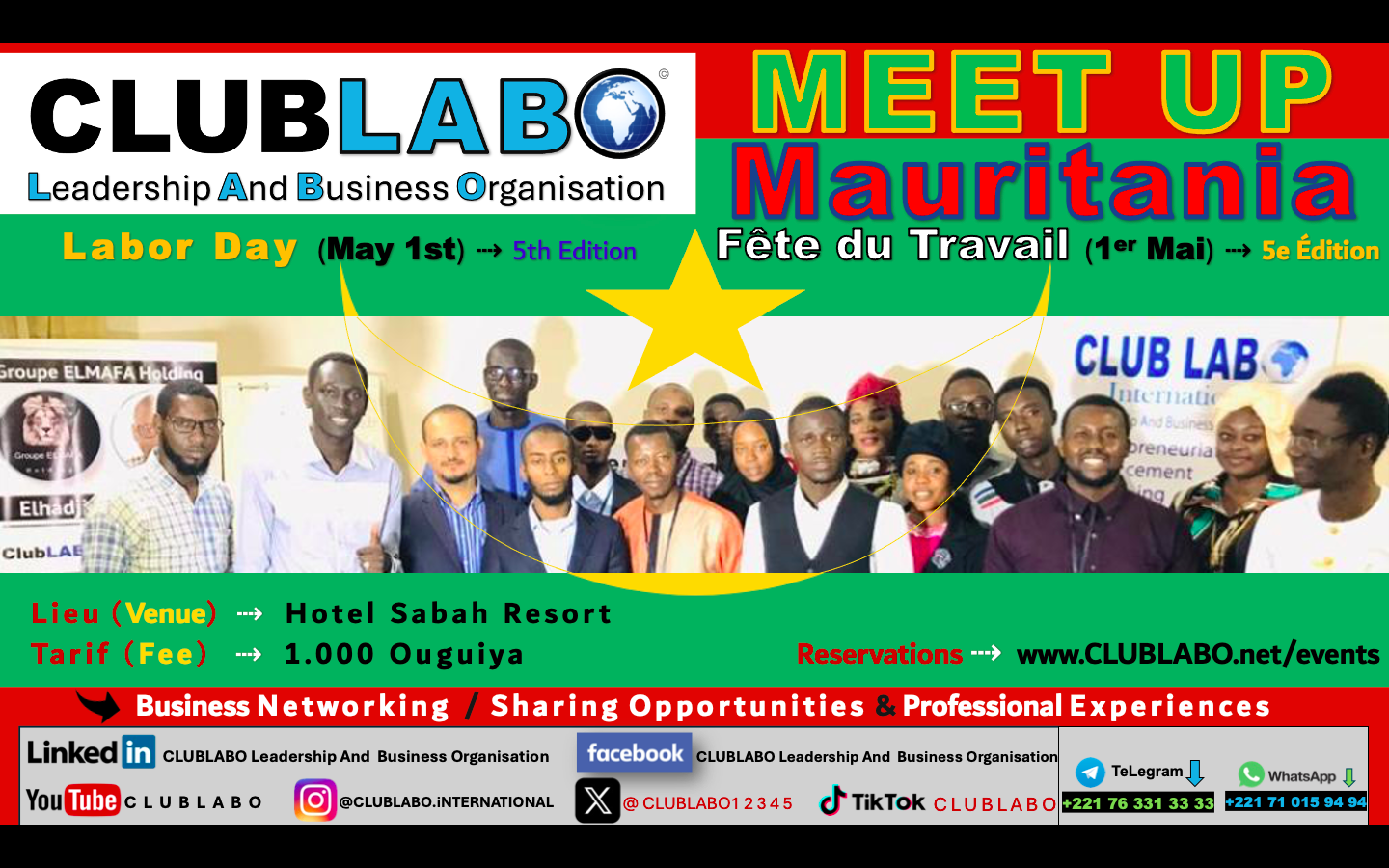 CLUBLABO MEET UP Mauritania . Labor Day